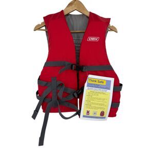 Adult Life Jacket DBX Flotation Aid Type III PFD Red